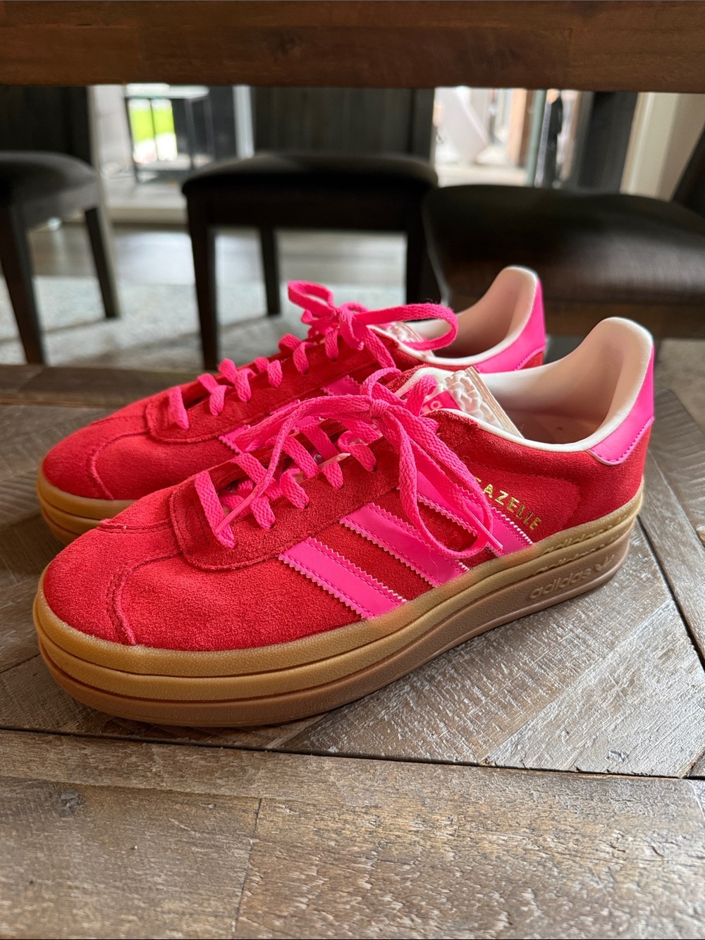 adidas Gazelle Bold - Collegiate Red Lucid Pink (Women's)